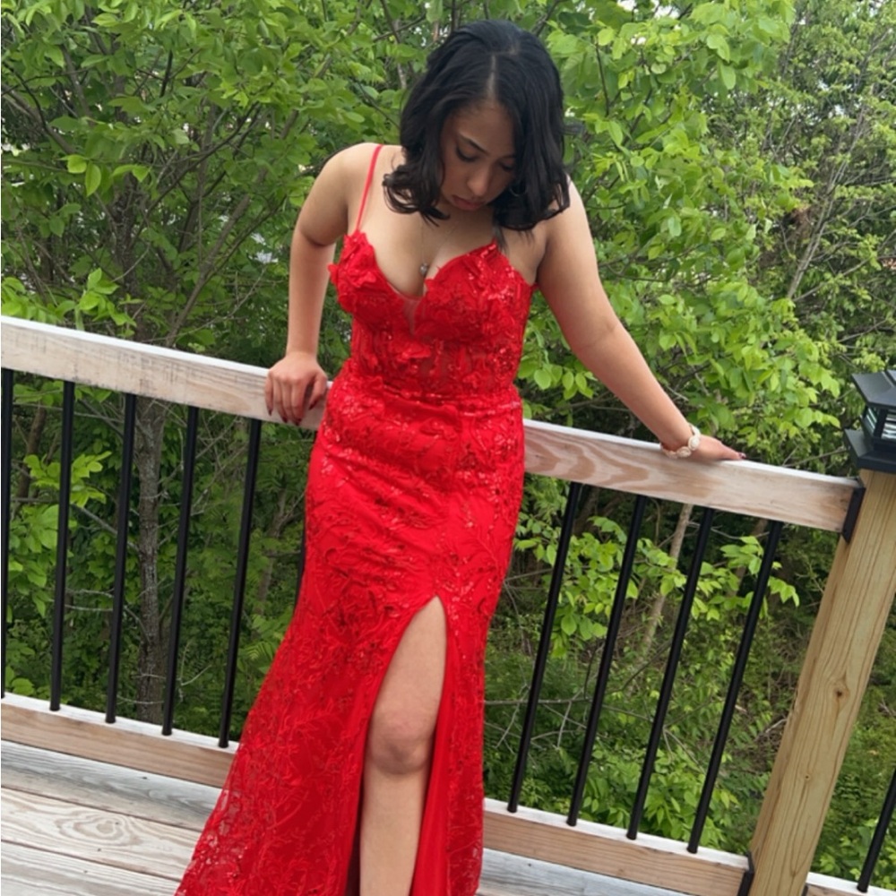 Simple evening dresses, Red prom dress     fg3021 main image 0